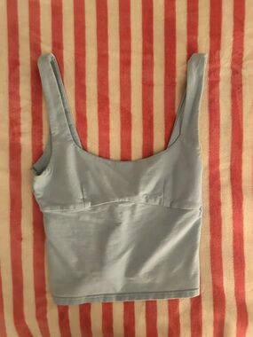 Edikted Light Blue Tank Top with Bow in the back